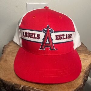 MLB Los Angeles Angels Red and White Embroidered A Logo Hat